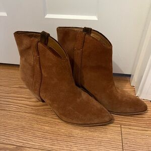 Frye Chestnut June Western Shootie Booties